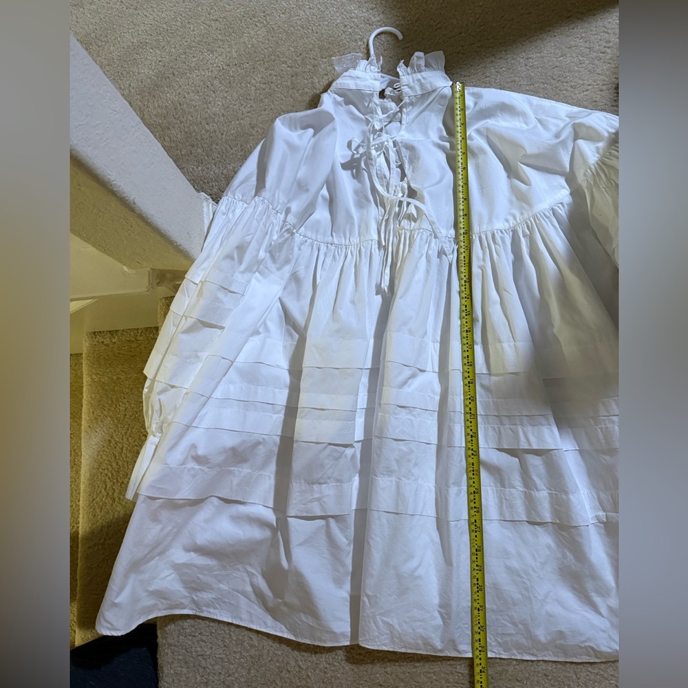 Cecilie Bahnsen Alberte White Ruffled Dress - Picture 8 of 8